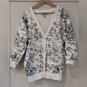 Vintage Women's Black and White Twall Graphic Sweater- M